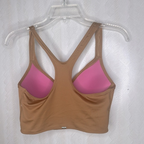 🆕 VICTORIA SECRET PINK ACTIVE Sport Bra rust Racerback Solid Long Line small - Picture 6 of 7